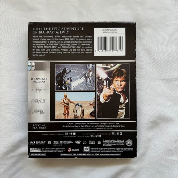 EUC, Star Wars Trilogy DVD + Blu-ray, 6-Disc Set, Episodes IV-VI (4-6) - Picture 7 of 16